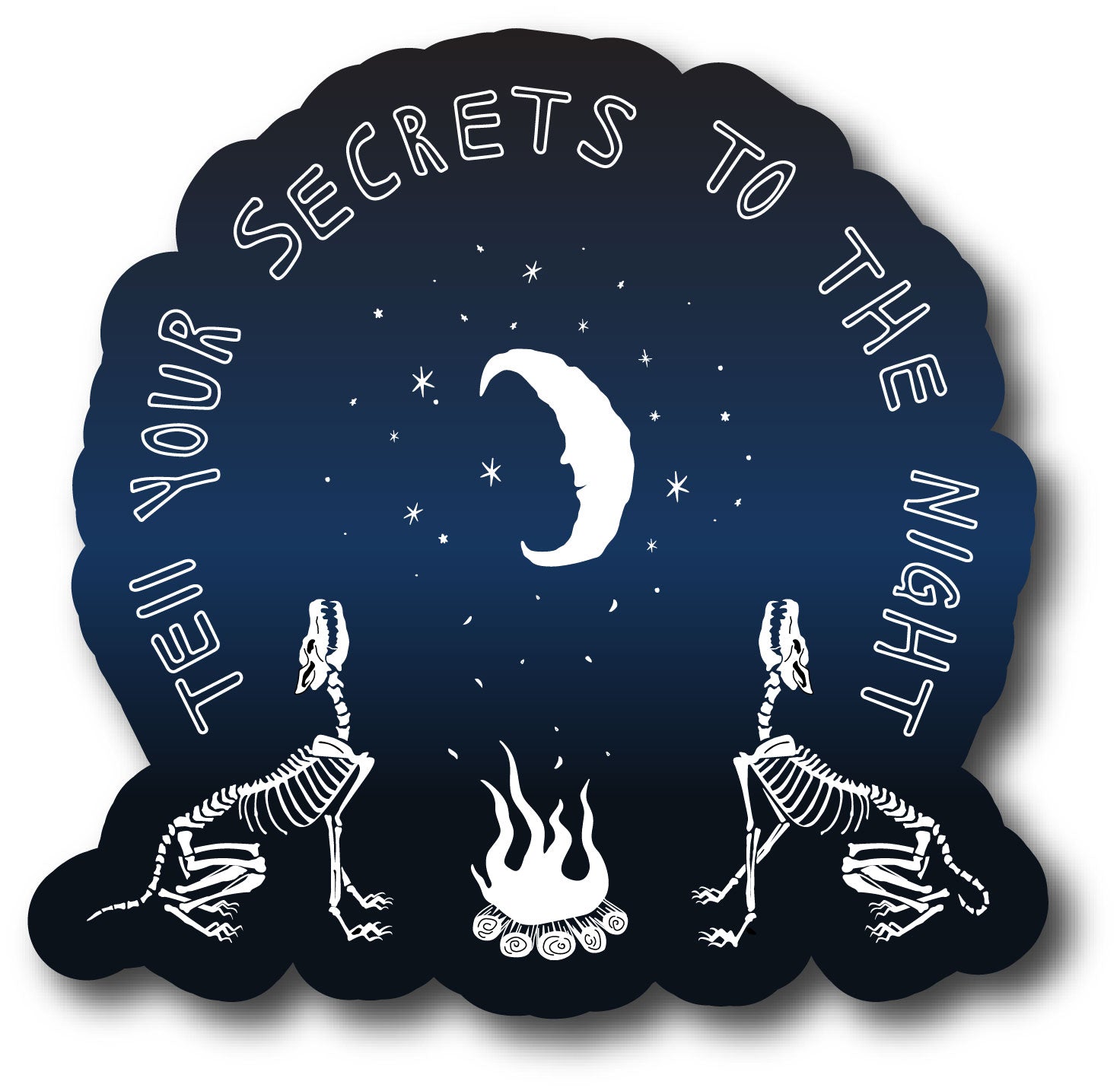 Tell Your Secrets to the Night Sticker